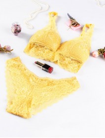 Cansoy Kadın  Sarı Üçgen Dolgusuz Bralet Sütyen Takım 